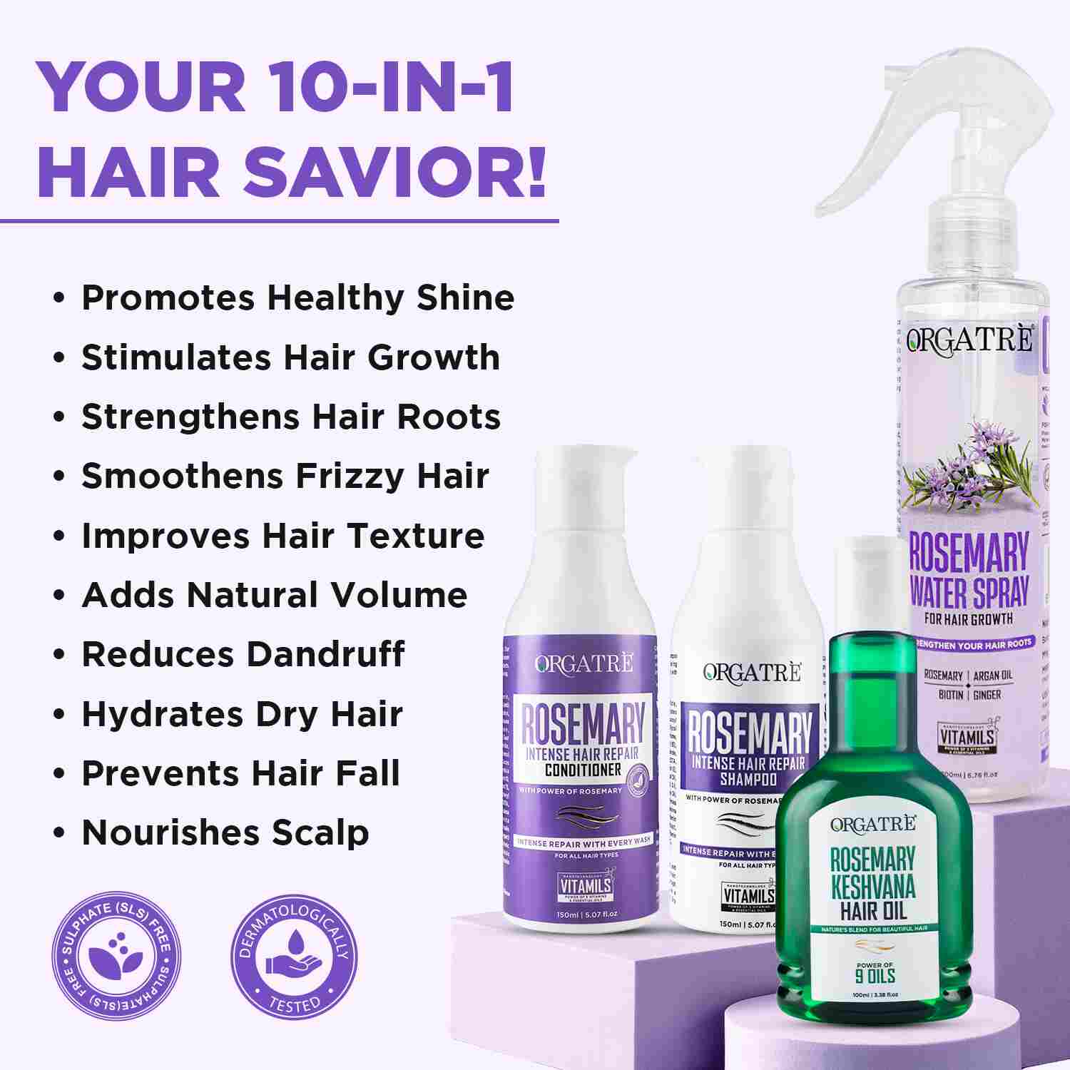 Rosemary Hair Care Kit for Growth and Scalp Repair