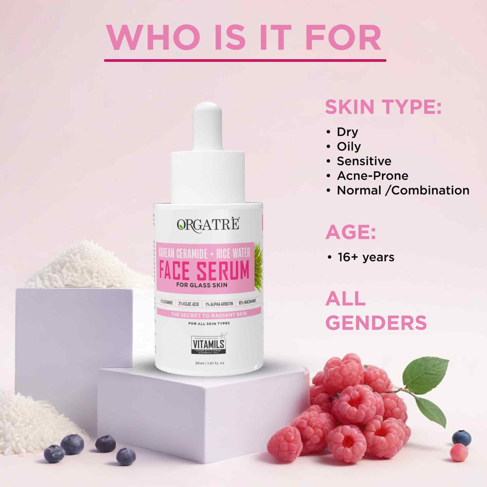 Korean Ceramide + Rice Water Face Serum
