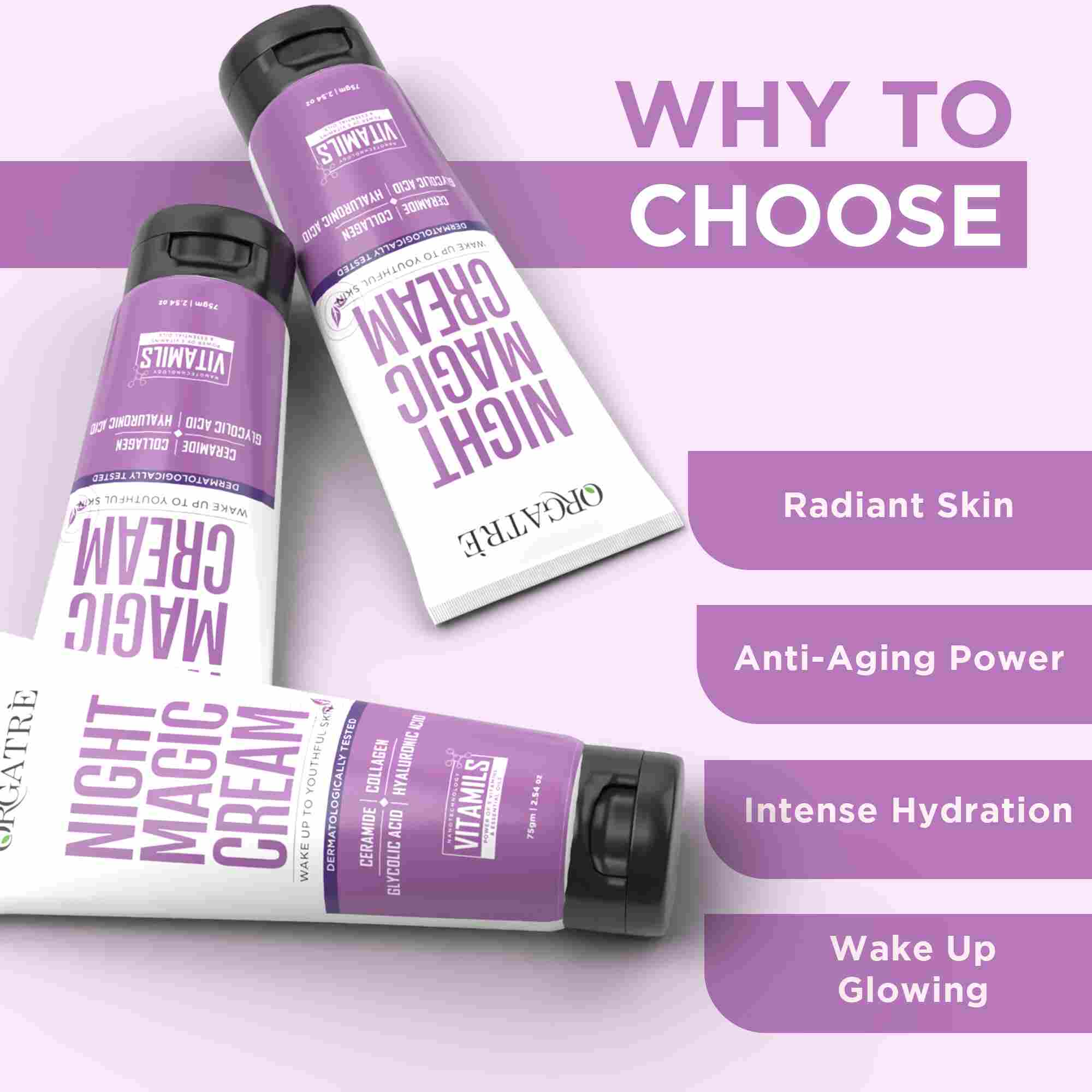 Night Magic Cream for Glowing | Anti-Aging Cream with Ceramide