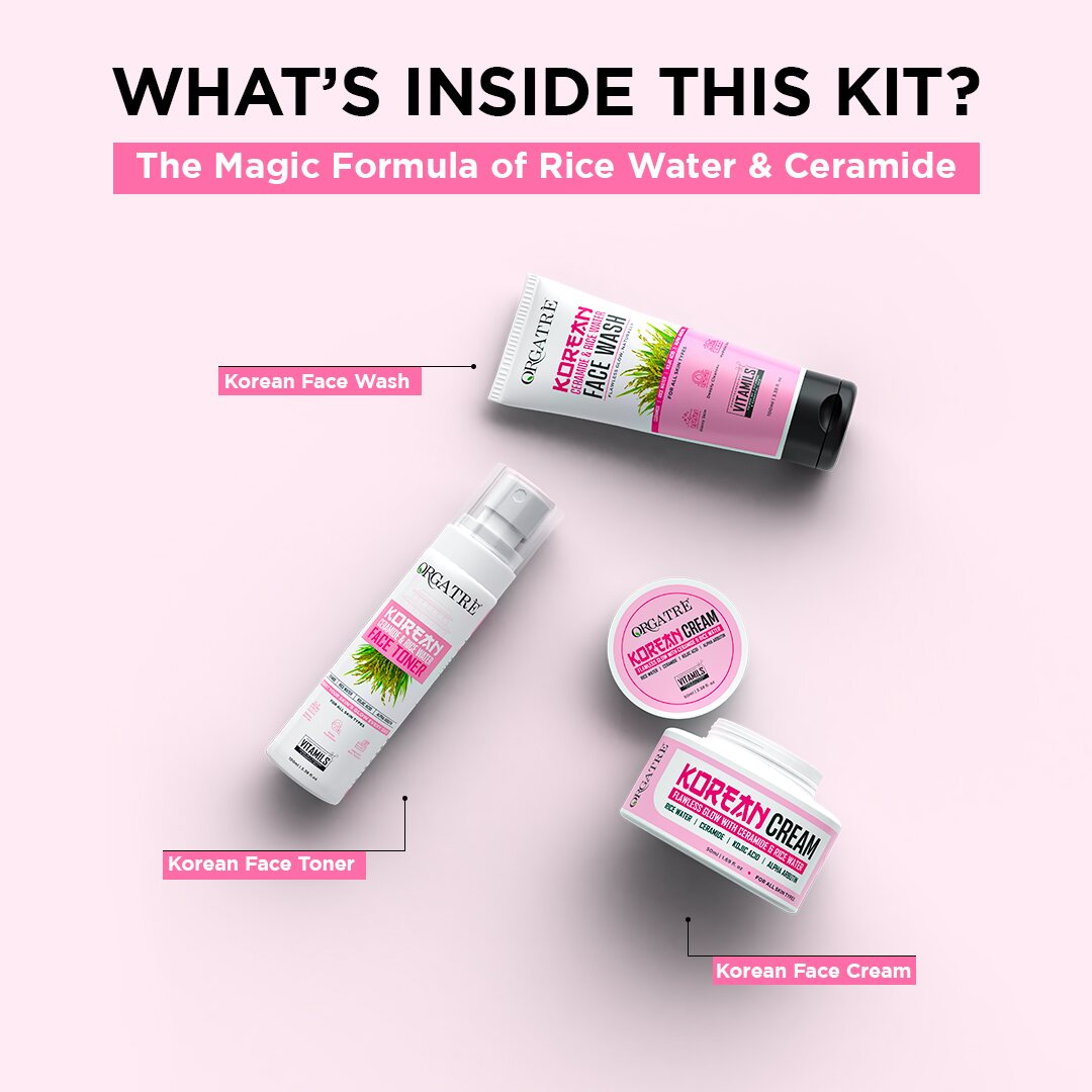 Korean Rice & Ceramide 3 Step Skincare Gift Set