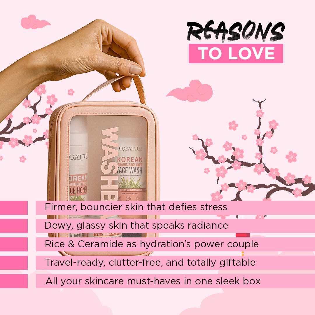 Korean Rice & Ceramide 3 Step Skincare Gift Set