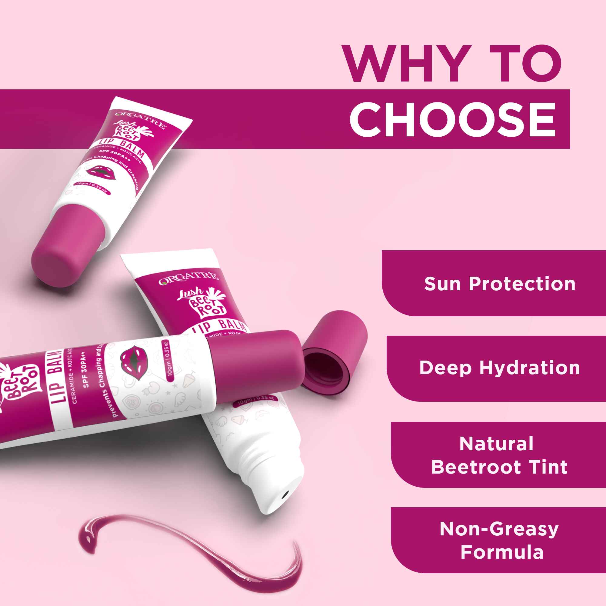 Lush Beetroot Lip Balm with SPF 30PA++
