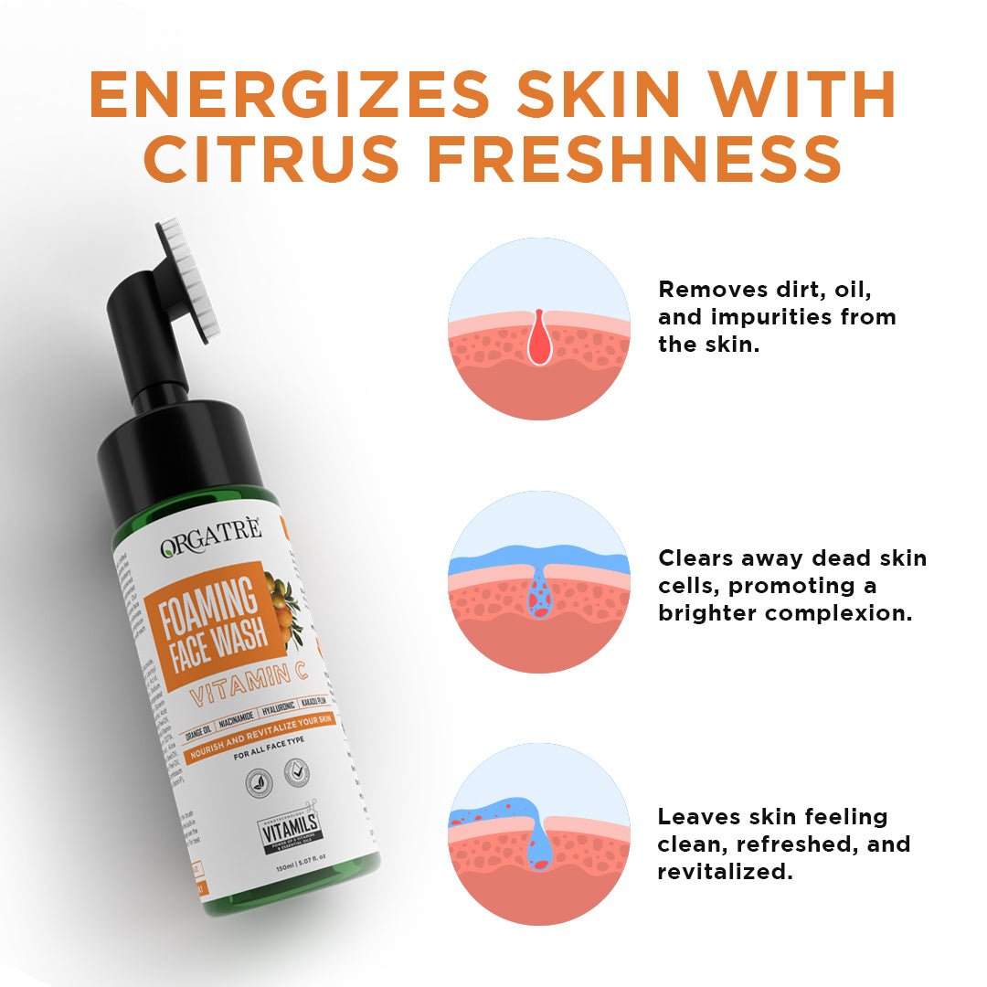 Vitamin C Foaming Face Wash (With built-in face brush)