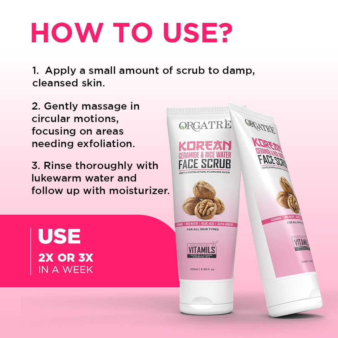 Korean Ceramide + Rice Water Face Scrub