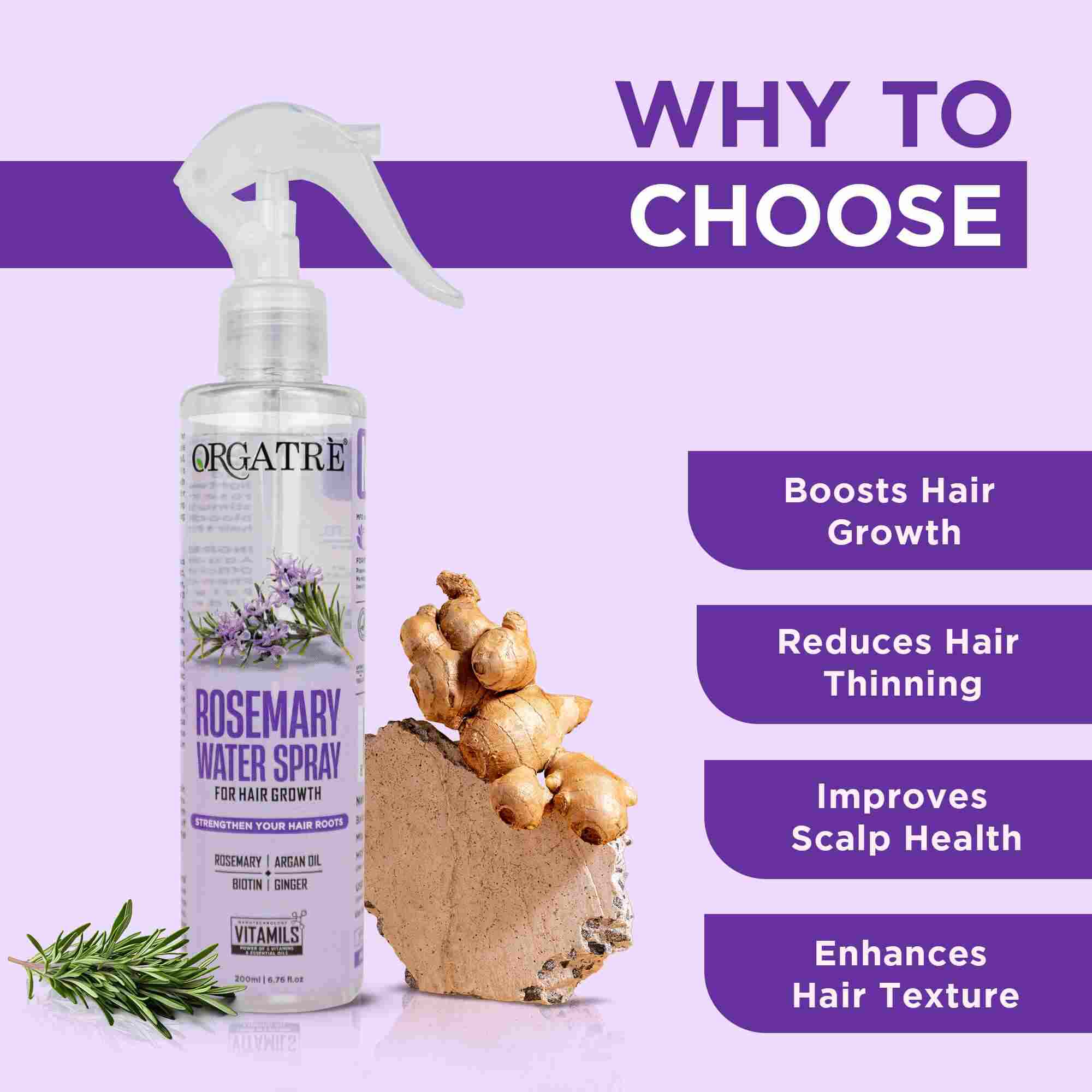 Rosemary Water Spray for Hair Growth