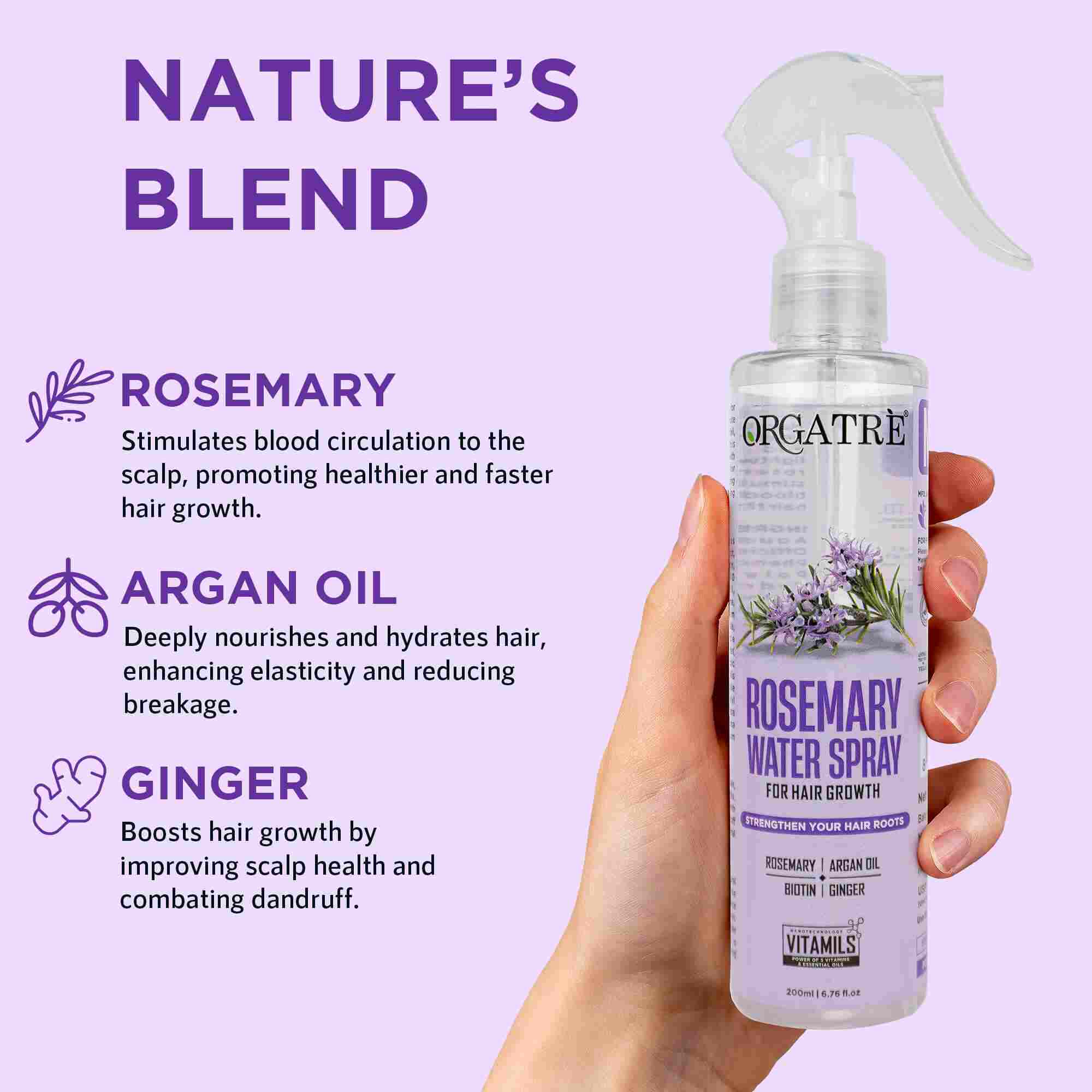 Rosemary Water Spray for Hair Growth