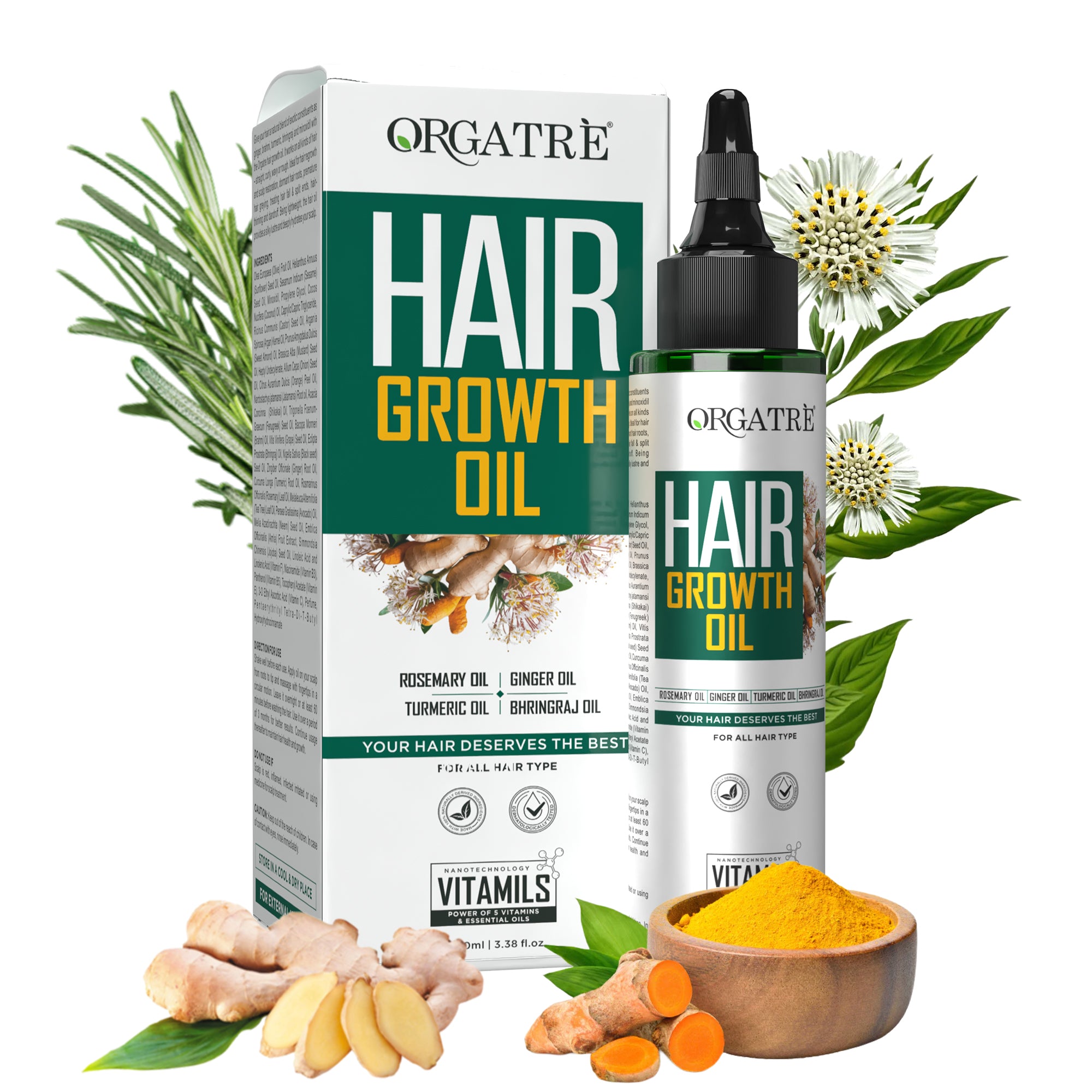 5% Minoxidil + 2% Ginger Oil - Hair Growth Oil