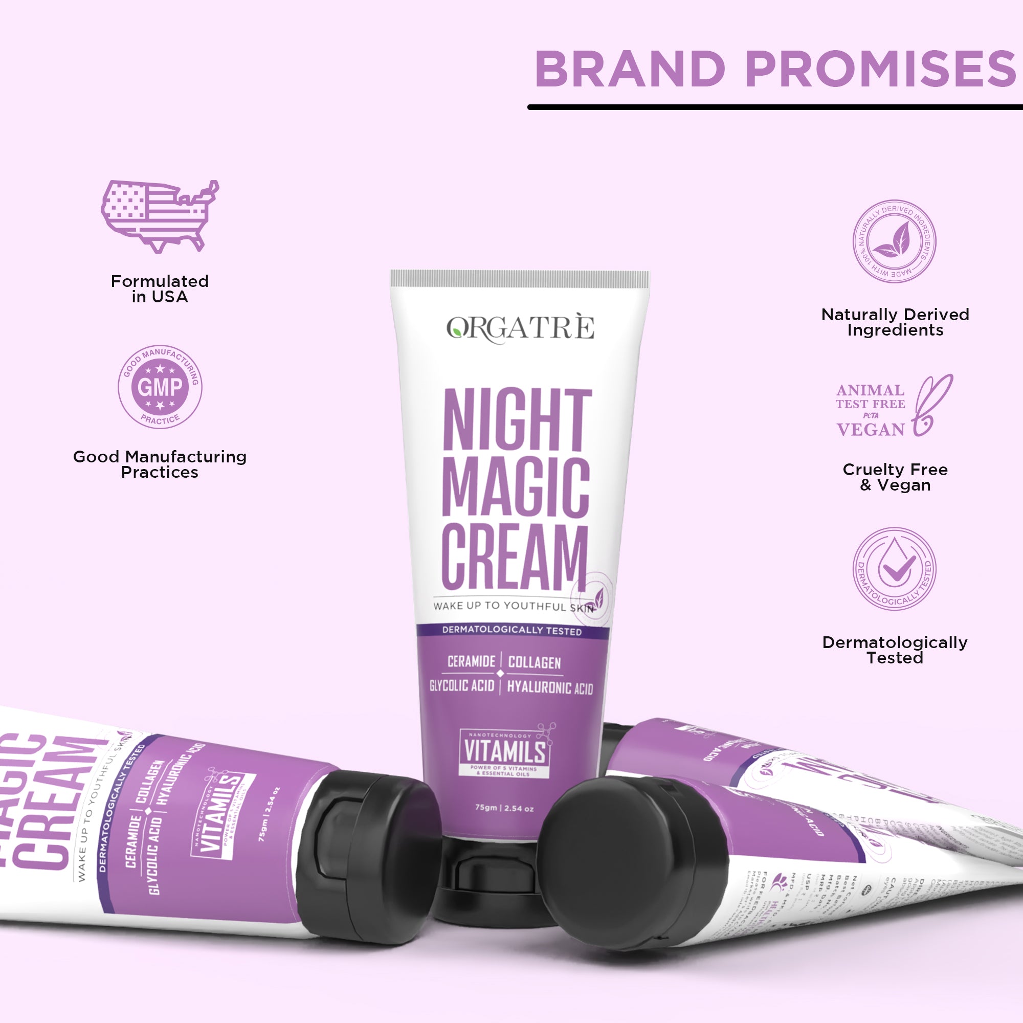 Night Magic Cream for Glowing | Anti-Aging Cream with Ceramide