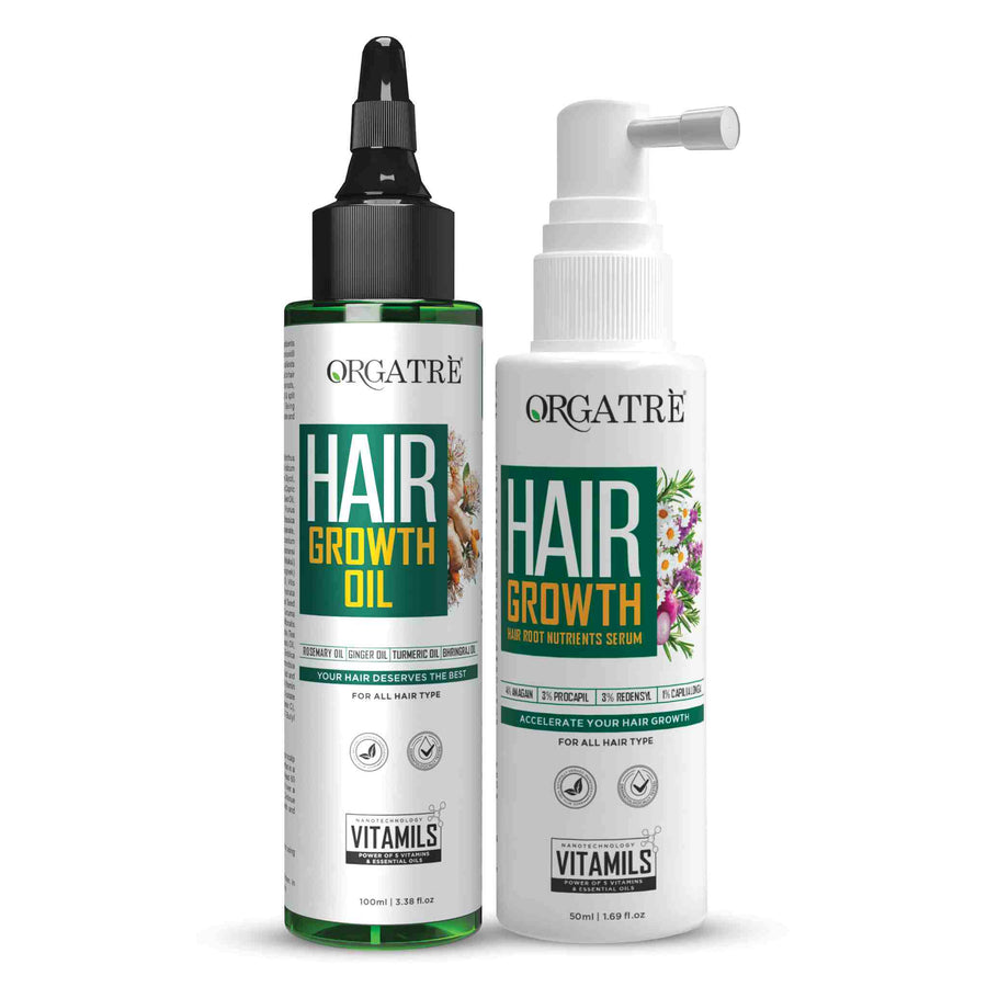 Hair Growth Combo - 2X Solution | Boost Hair Growth - Serum (50 ml) + Oil (100 ml)