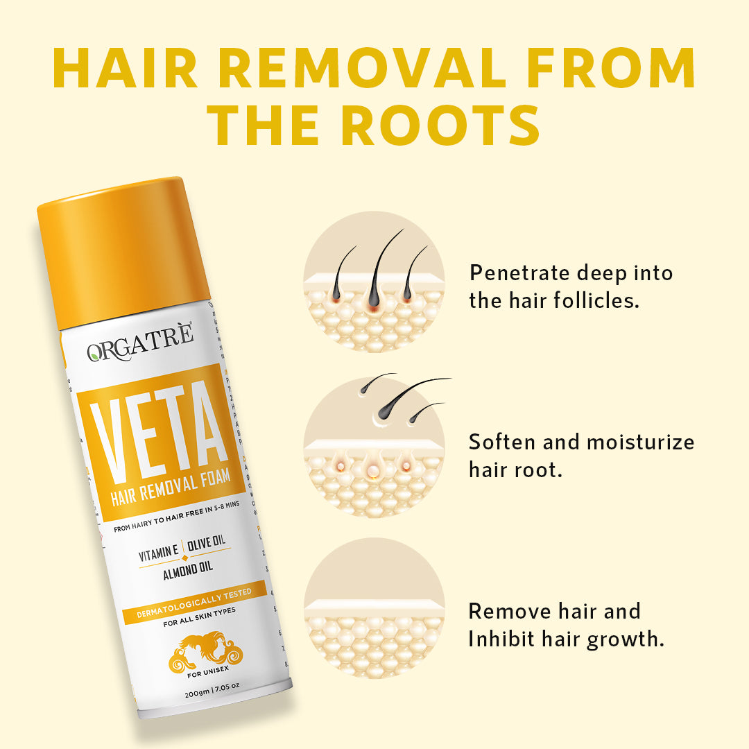 Veta Hair Removal Foam Spray | Easy Application