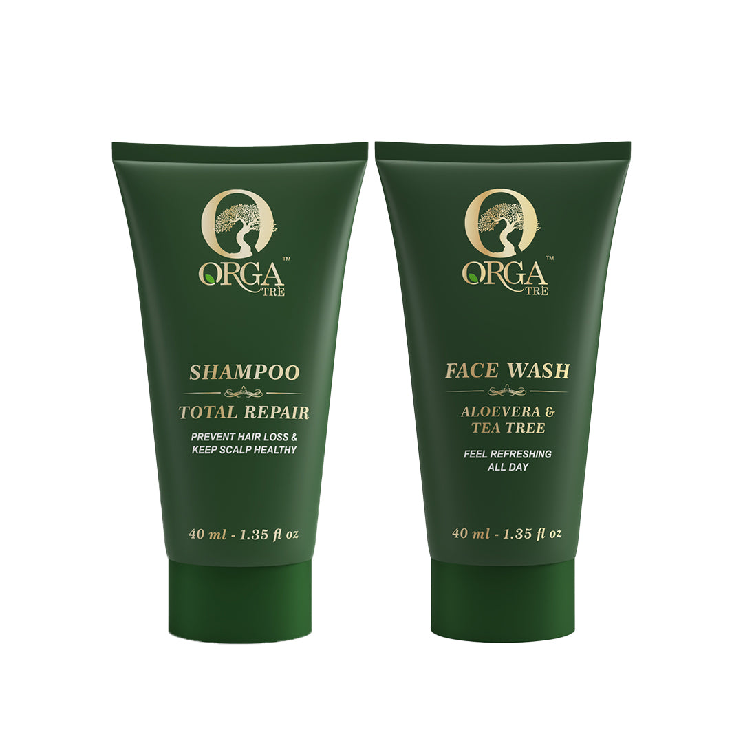 Face Wash Aloe Vera and Total Repair Shampoo Mini