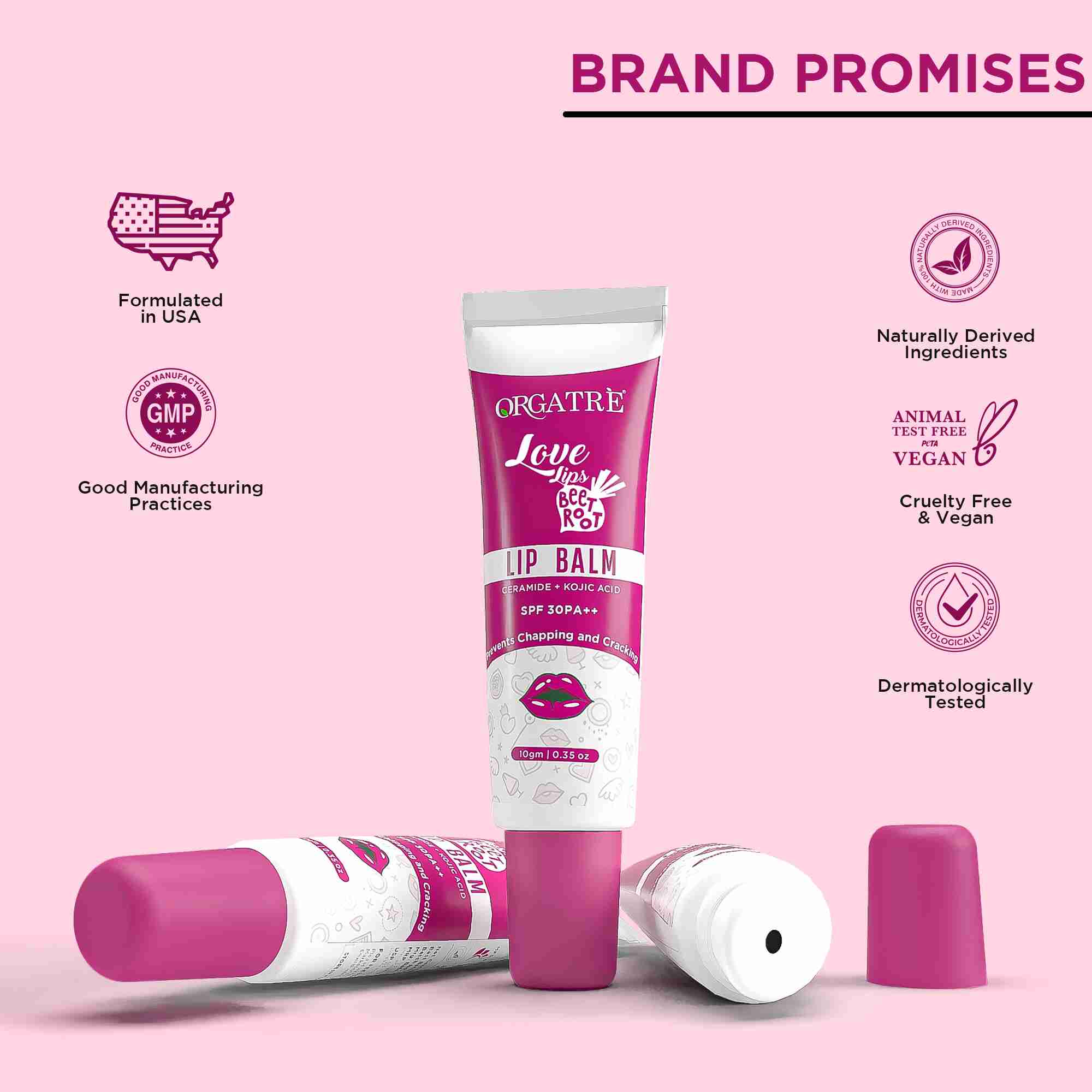 Love Beetroot Lip Balm with SPF 30PA++