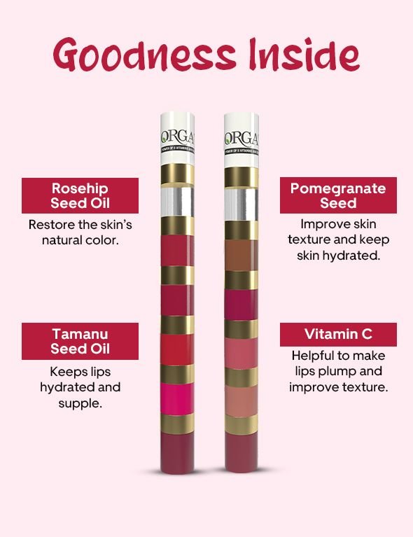 Orgatre Lush Lips Combo 5 in 1 Multicolor Liquid Lipstick With Gloss (Nude + Classic)