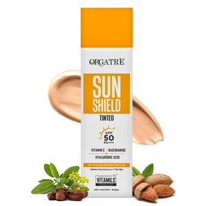 Niacinamide + Hyaluronic Acid | Tinted Sun Shield Sunscreen SPF 50 PA++++