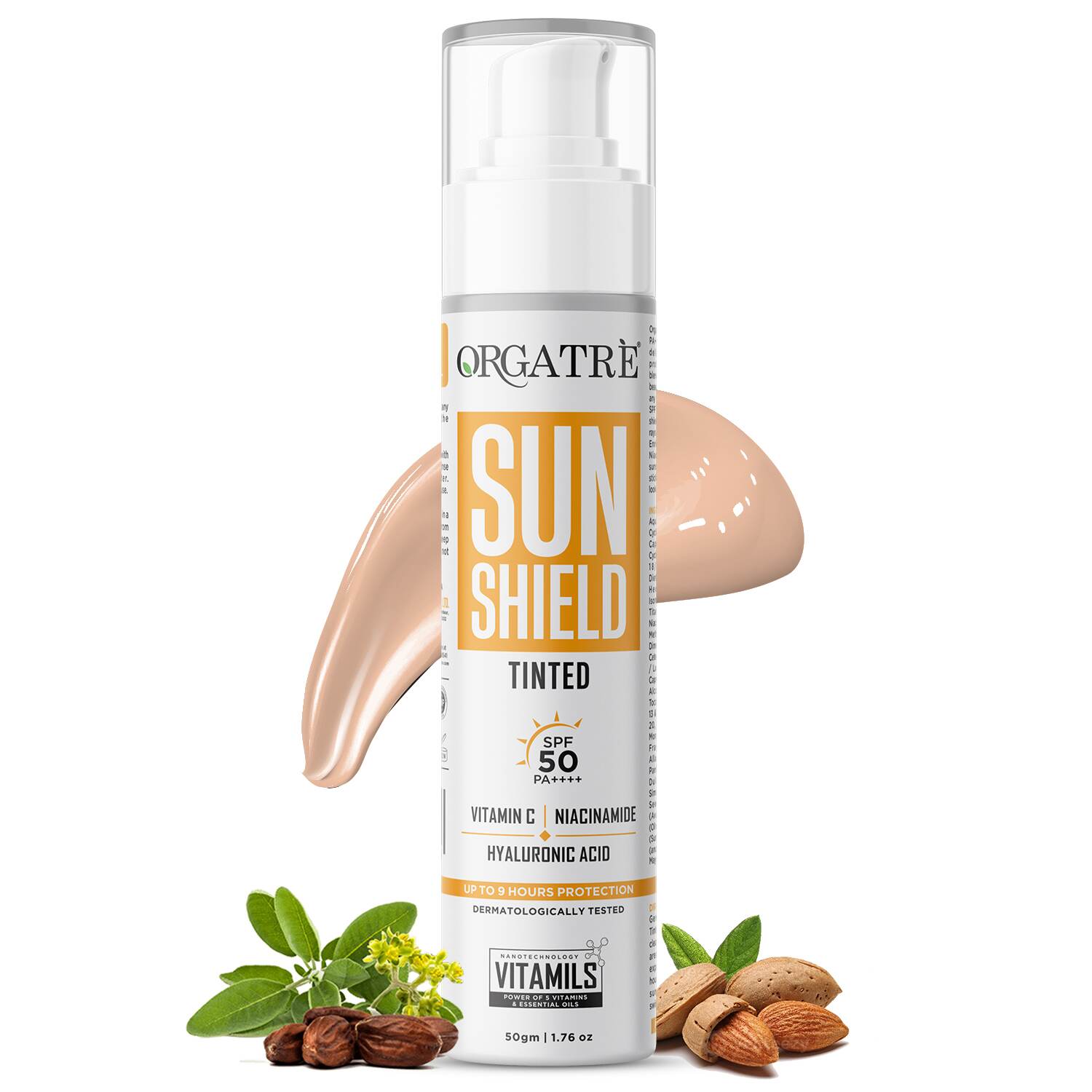 Niacinamide + Hyaluronic Acid | Tinted Sun Shield Sunscreen SPF 50 PA+++