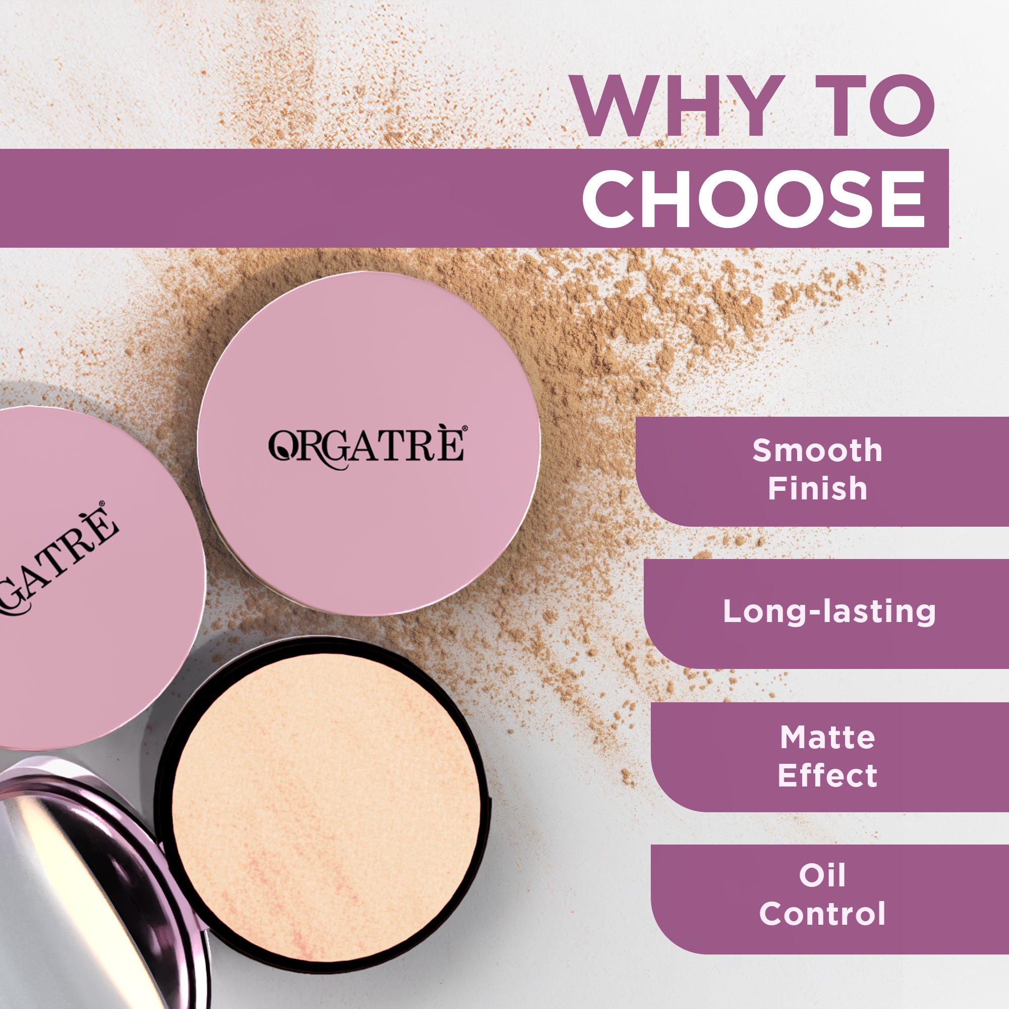 Moodbliss Compact Powder | Matte Finish & Oil Control