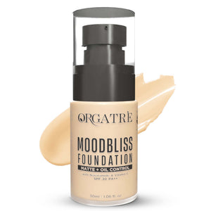 MoodBliss Foundation with SPF 30 PA++ | Matte + Oil Control - 30 ml