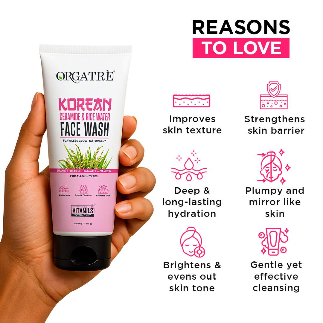 Korean Ceramide + Rice Water Face wash