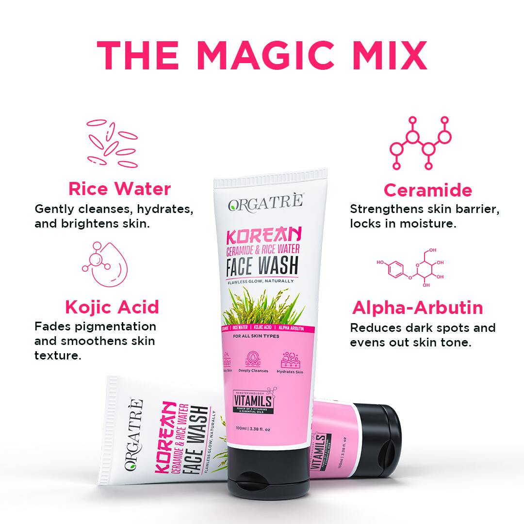 Korean Ceramide + Rice Water Face wash