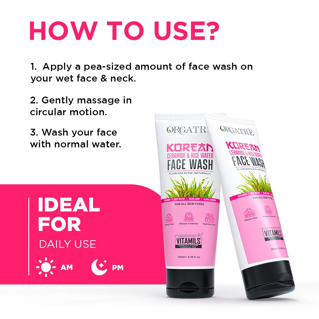 Korean Ceramide + Rice Water Face wash