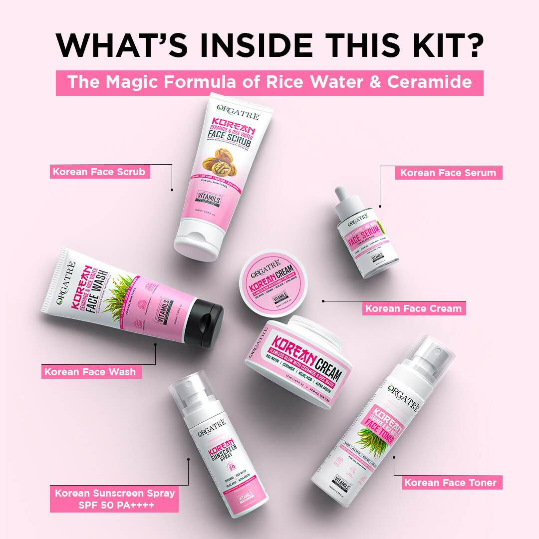 Korean Rice & Ceramide 6 Step Skincare Gift Set