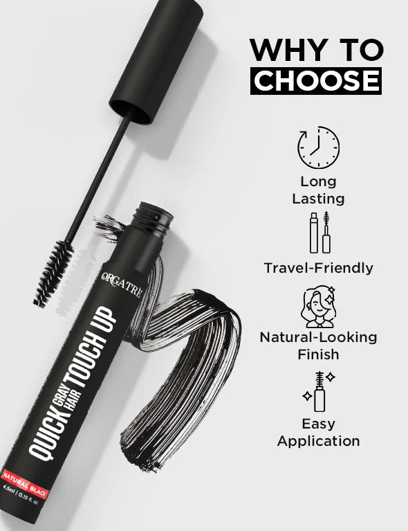 Orgatre Quick Gray Hair Touch Up Stick, Instantly Cover Your Grays with Confidence – Easy, Mess-Free Application