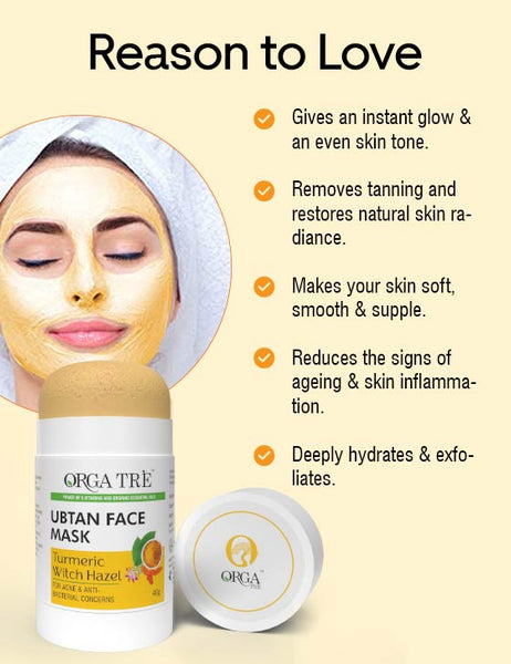 Orgatre Ubtan Face Stick Mask | Reveal Glowing Skin Naturally ! Shop ...